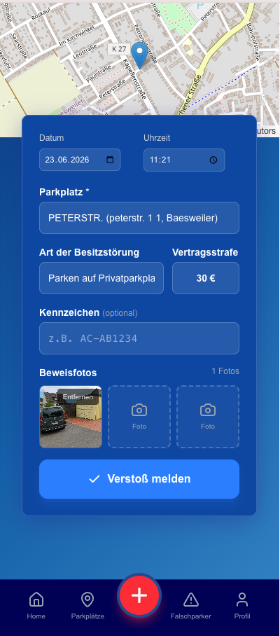 App: Falschparker melden
